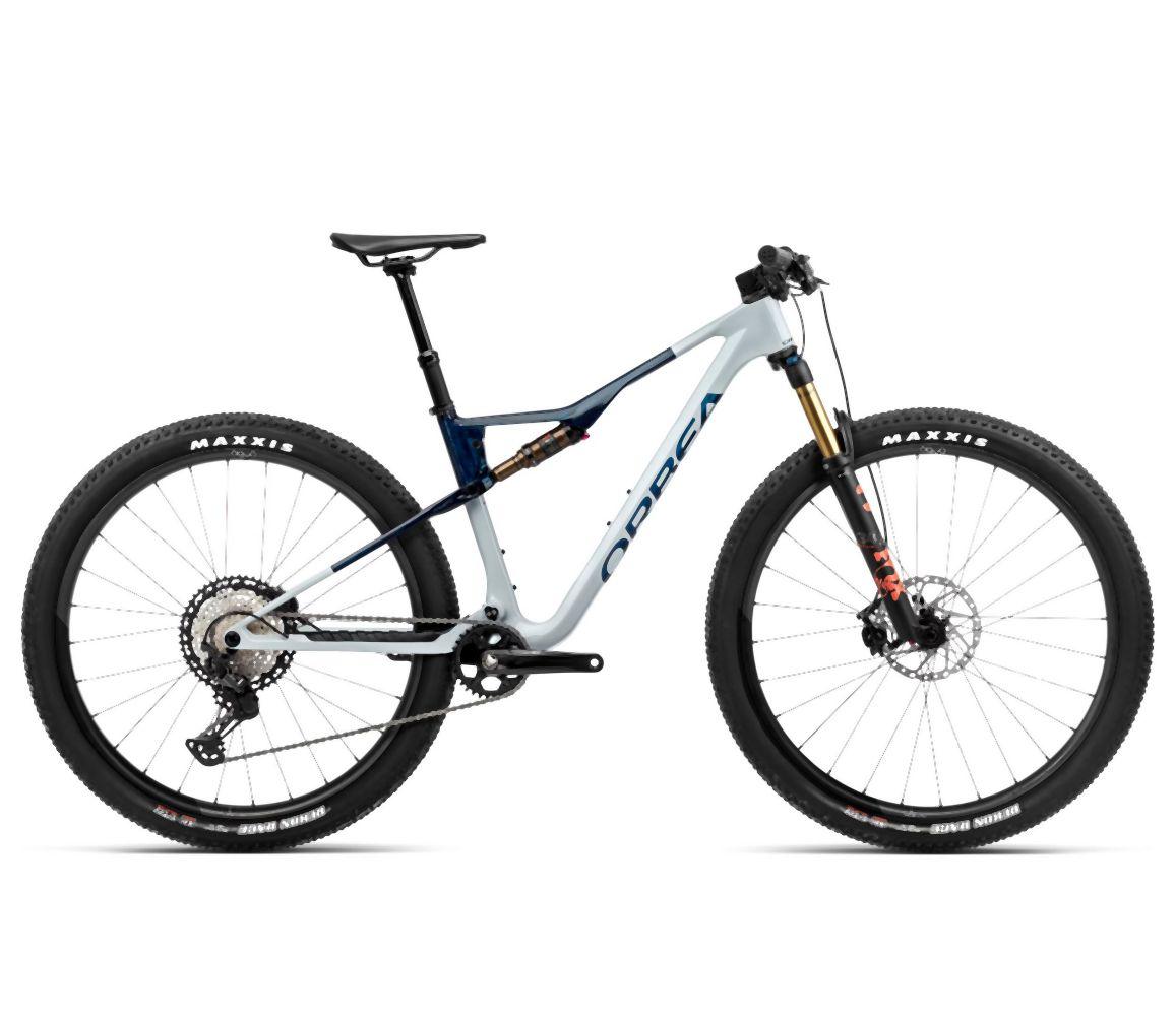 Orbea OIZ M10 Halo Silver-Blue Carbon View